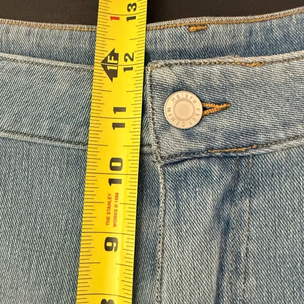 Halara Wide Leg Jeans Womens Large Blue NWT Flex Denim High Waisted Light Wash - Picture 7 of 9